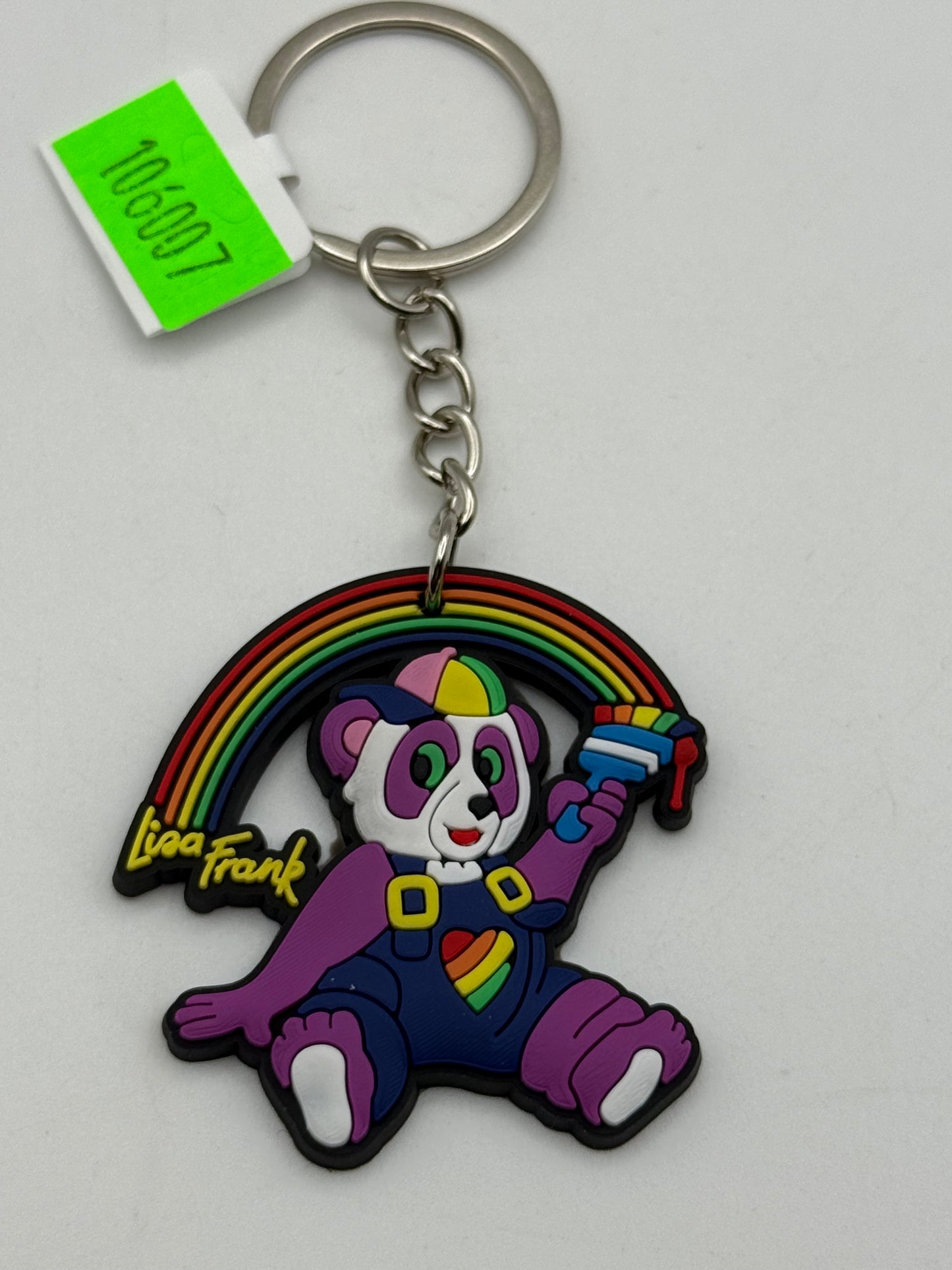 Keychains - PVC - Lisa Frank - Rainbow Painting Panda #106007