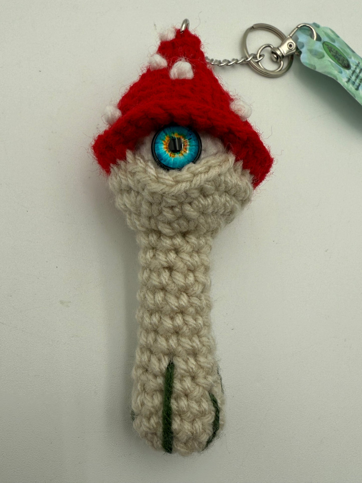 Mrs Crowlet’s All Seeing Mushroom Keychain - Red