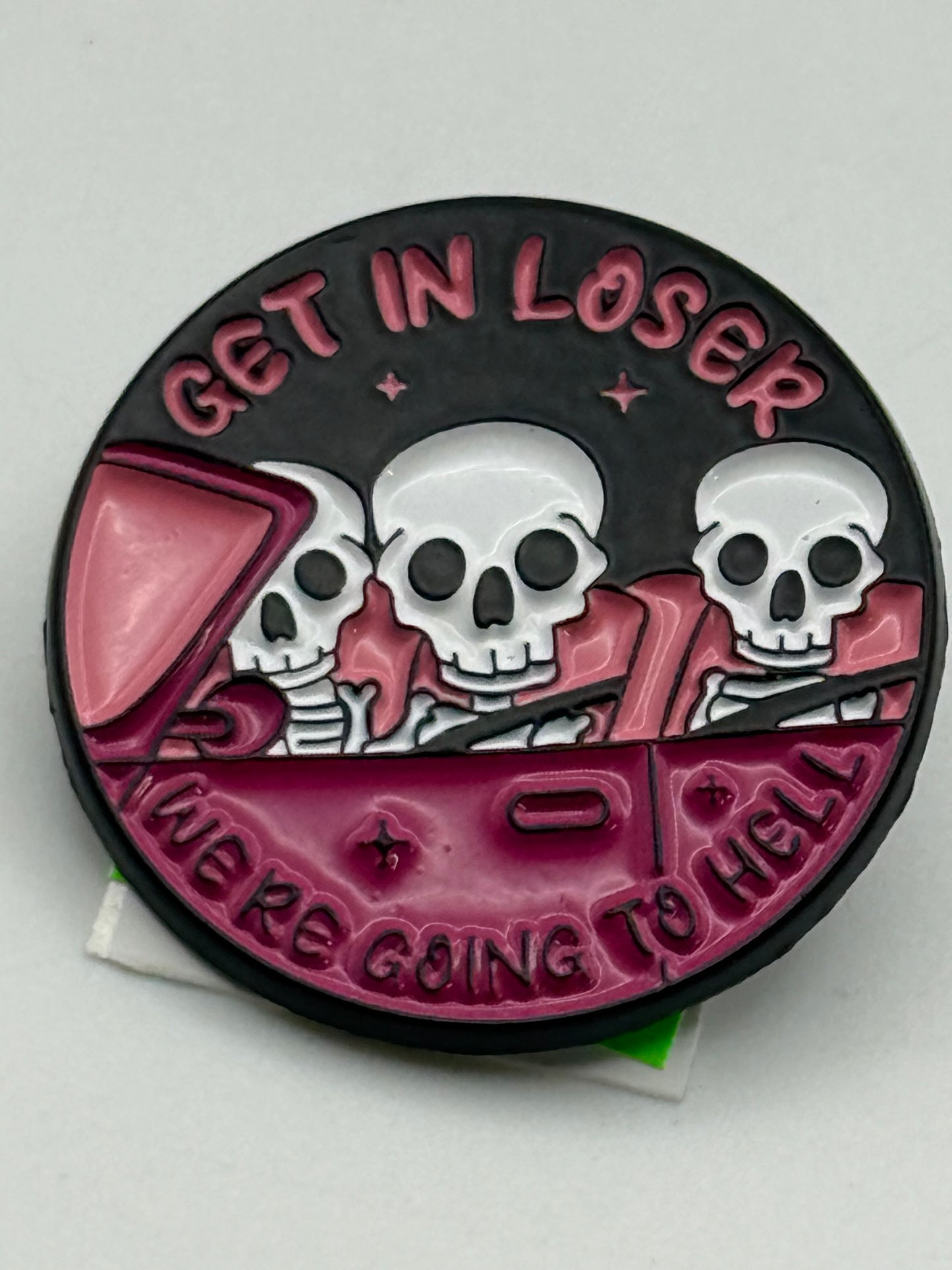 Enamel Pin - Horror - Skeletons - Get In Loser Car #106364