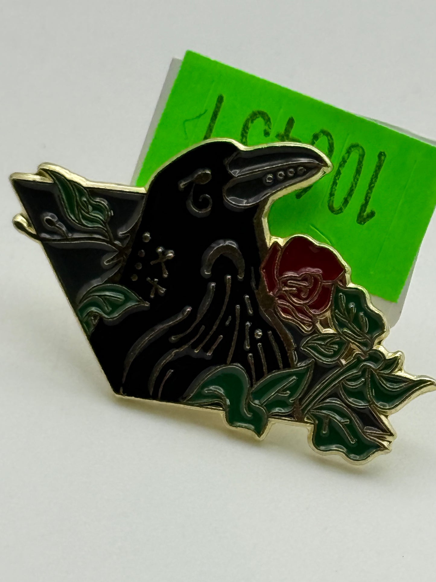 Enamel Pin - Horror - Crows - Red Flower #106431