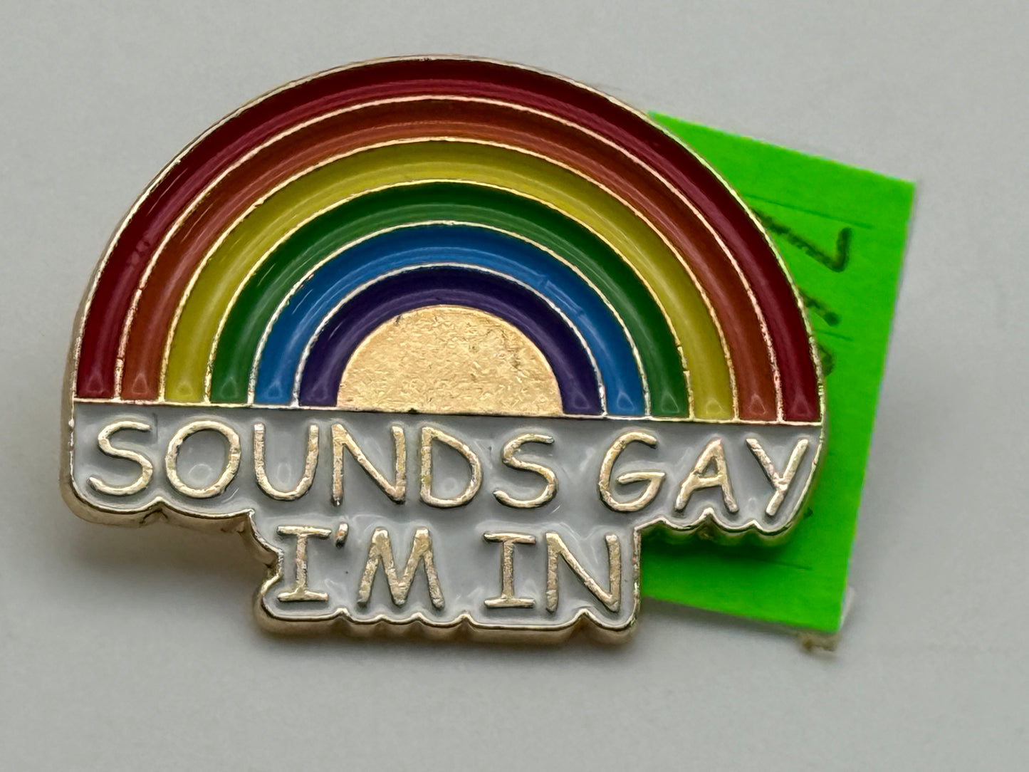 Enamel Pin - Phrases & Thoughts - Rainbow - Sounds Gay I’m In #106392