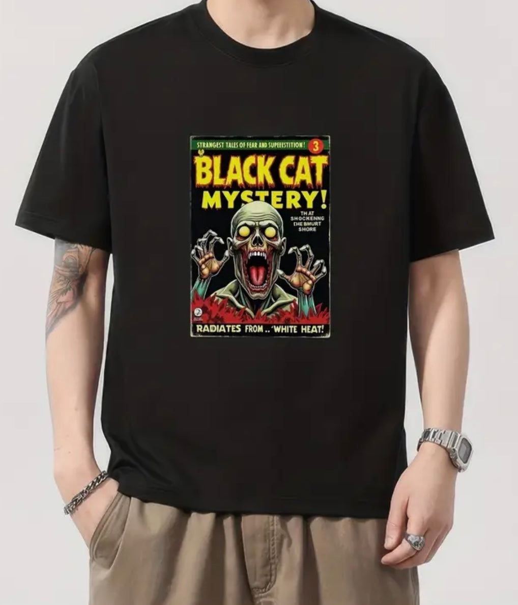 T-Shirts - Black Cat Mystery - Black - XL #105762