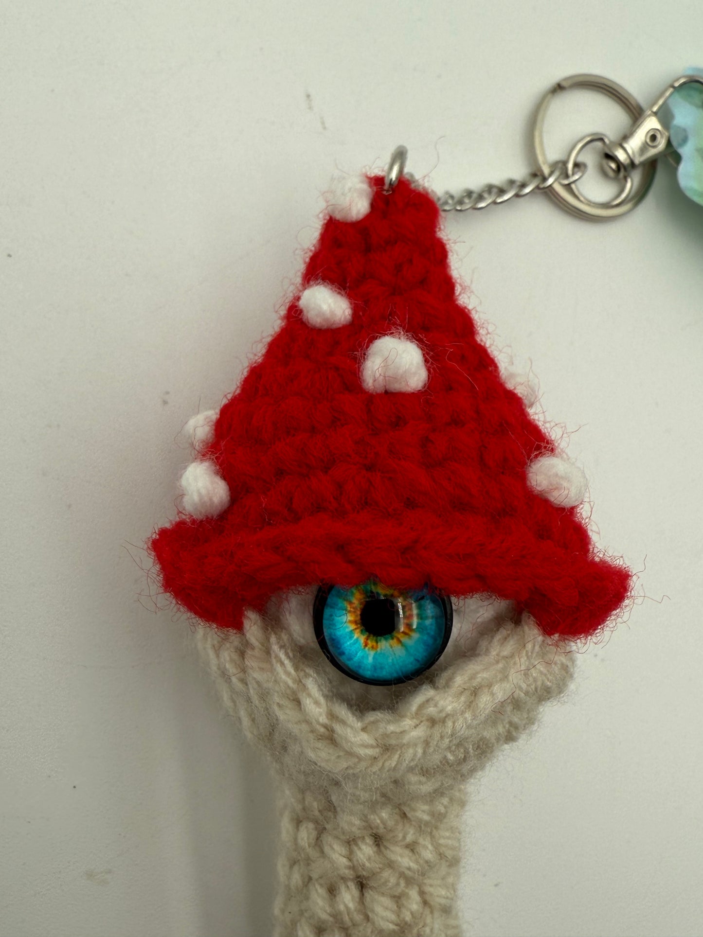 Mrs Crowlet’s All Seeing Mushroom Keychain - Red