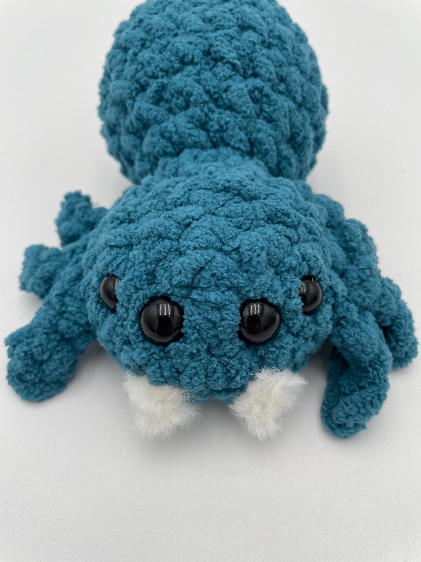 Cute Teal Crocheted Spider