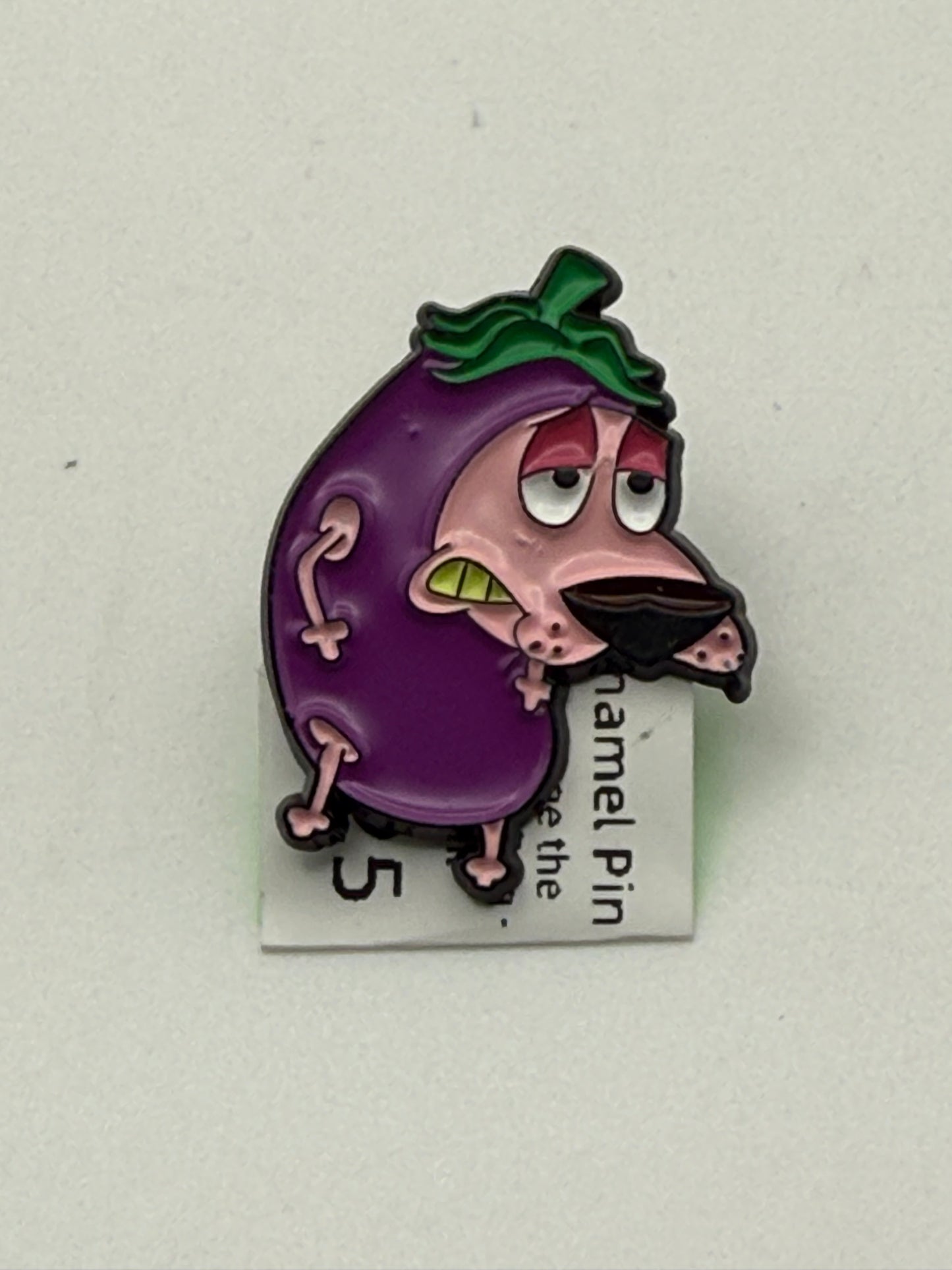 Enamel Pins - Cartoons - Courage The Cowardly Dog - Eggplant #106709