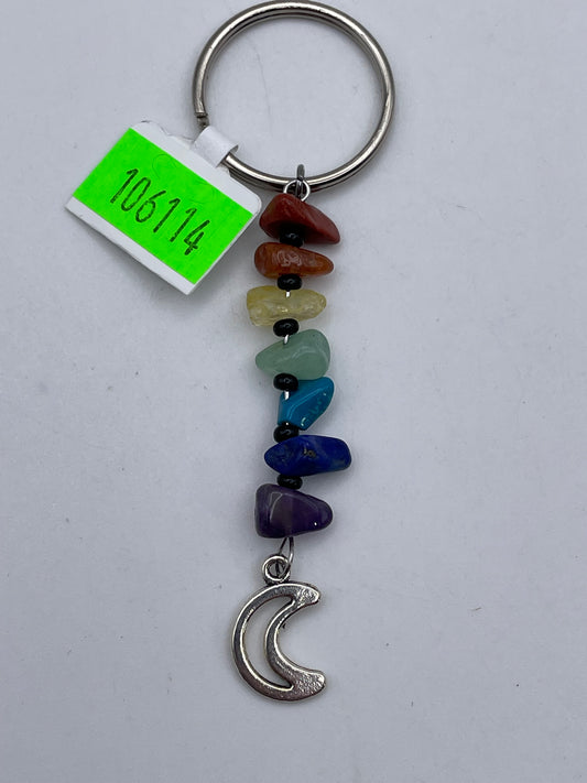 Keychains - Crystal - Chakra Stones - Moon #106114