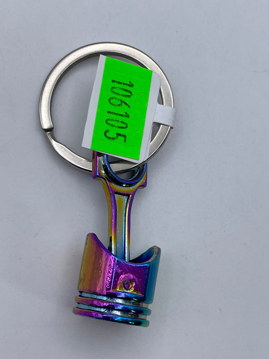 Keychains - Metal - Engine Piston - Titanium #106105
