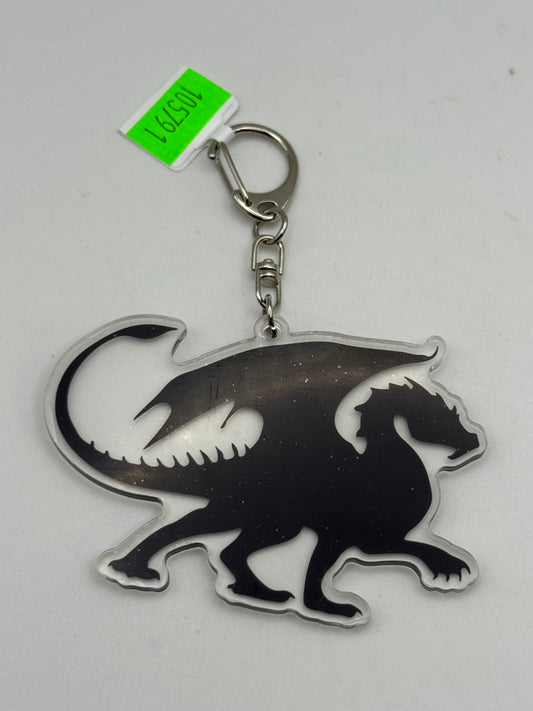 Keychains - Acrylic - Dragon - Silhouette Black #105791