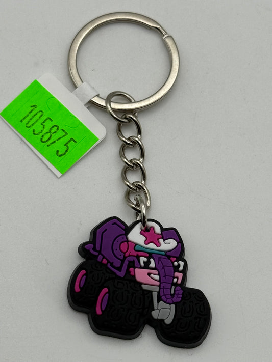 Keychains - PVC - Monster Trucks - Purple Elephant #105875