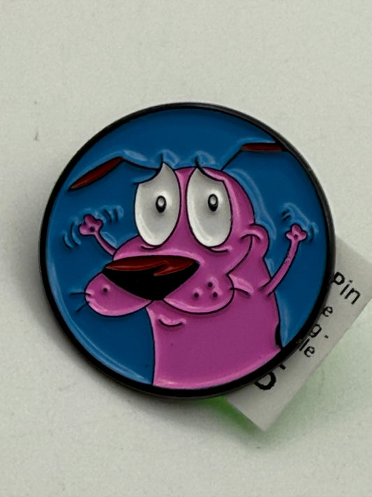 Enamel Pins - Cartoons - Courage The Cowardly Dog - Courage Circle #106713