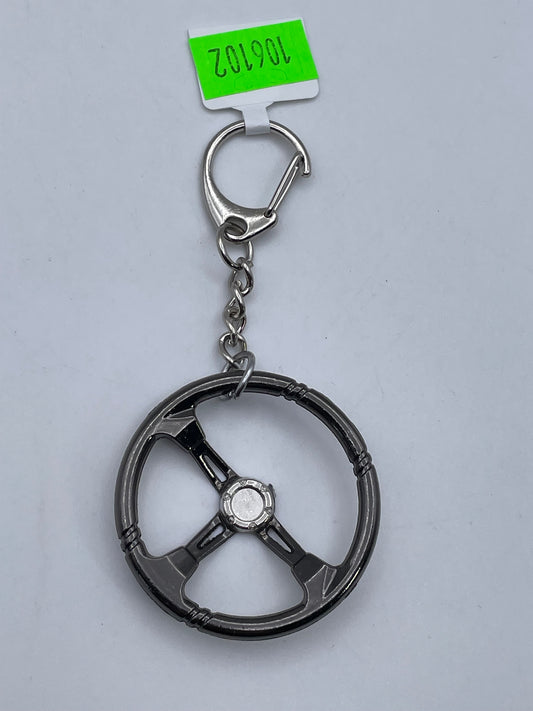 Keychains - Metal - Steering Wheel - Graphite #106102