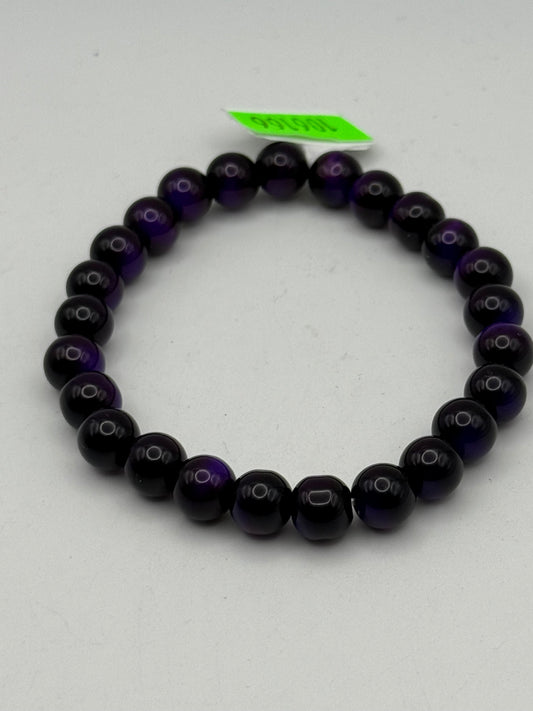 Bracelets - Glass - Sphere Ball - Purple/Black #106166