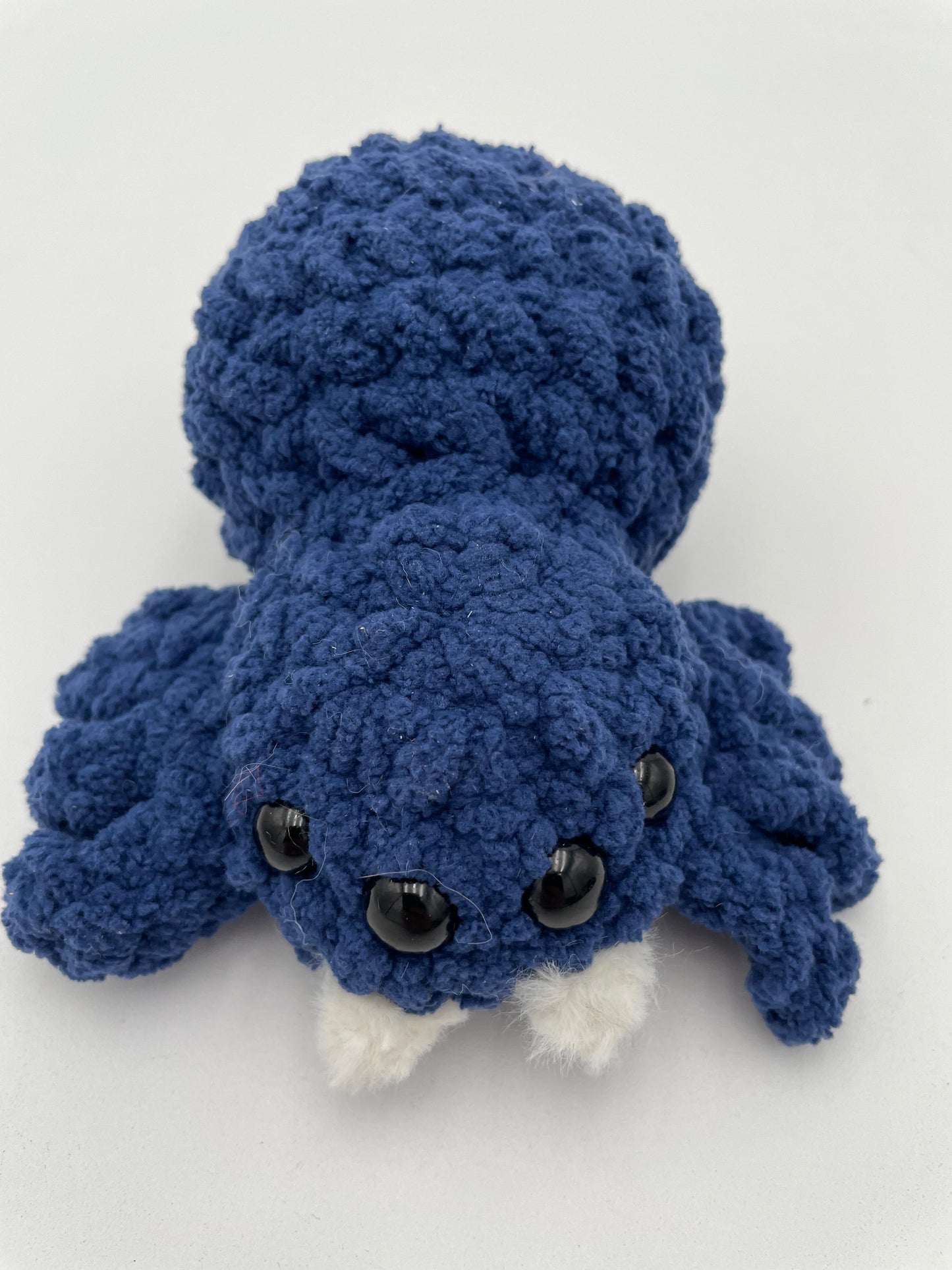Cute Blue Crocheted Spider
