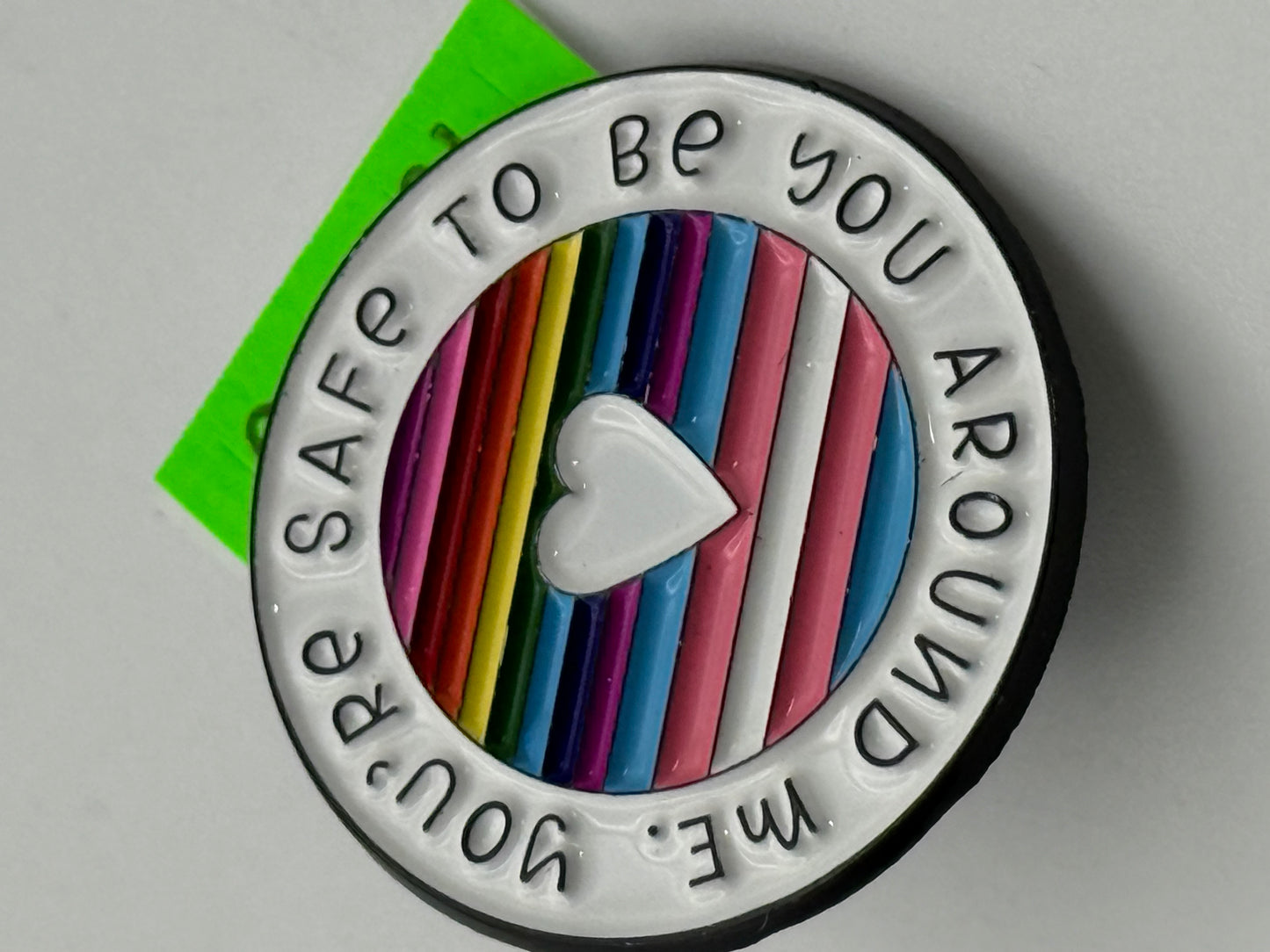 Enamel Pin - Phrases & Thoughts - Rainbow - You’re Safe To Be You #106385