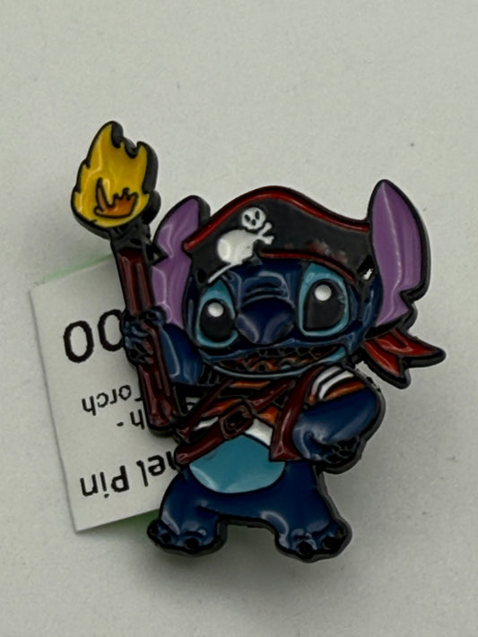 Enamel Pins - Disney - Stitch - Pirate Torch #106762