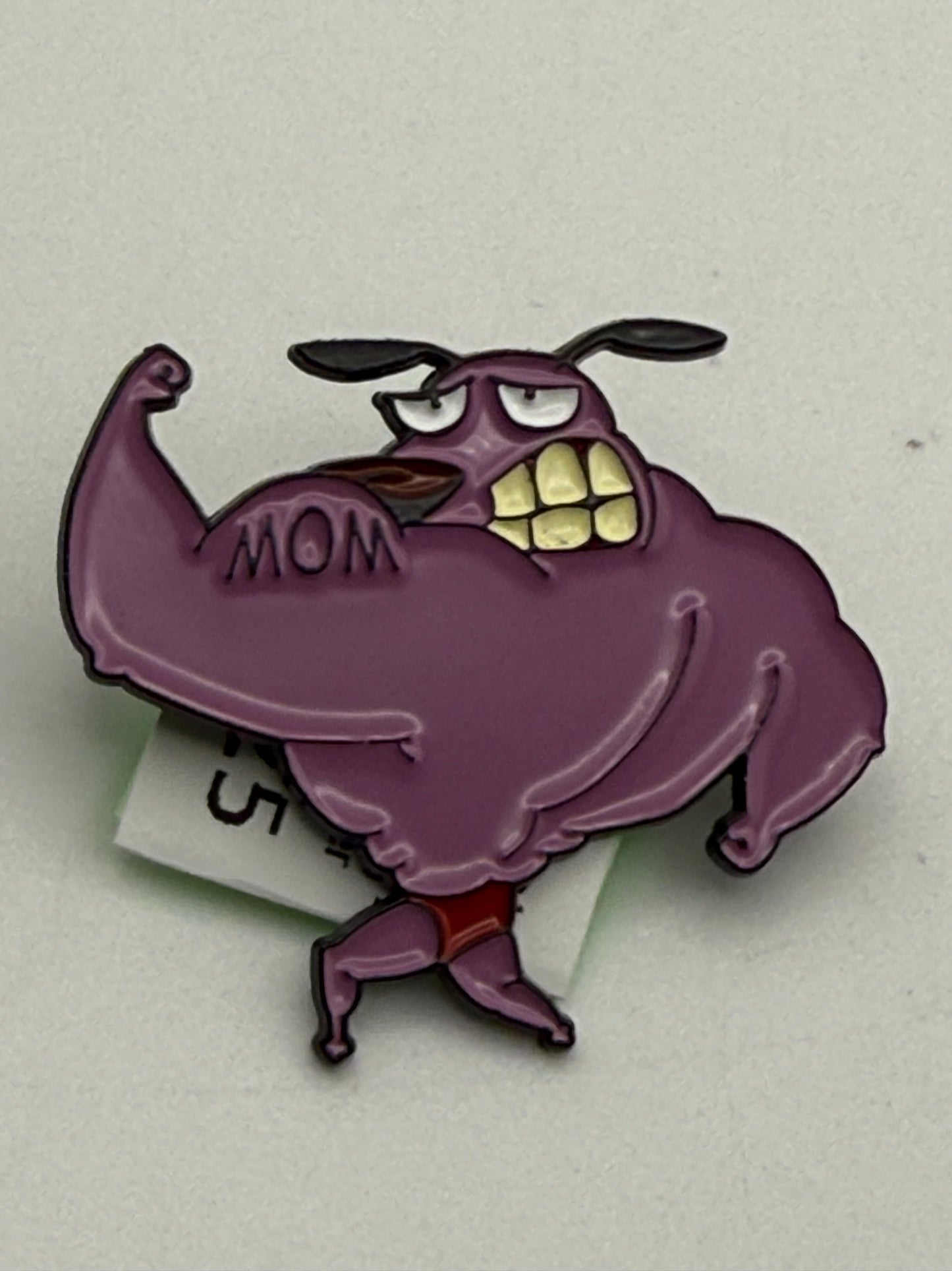 Enamel Pins - Cartoons - Courage The Cowardly Dog - Body Builder #106711
