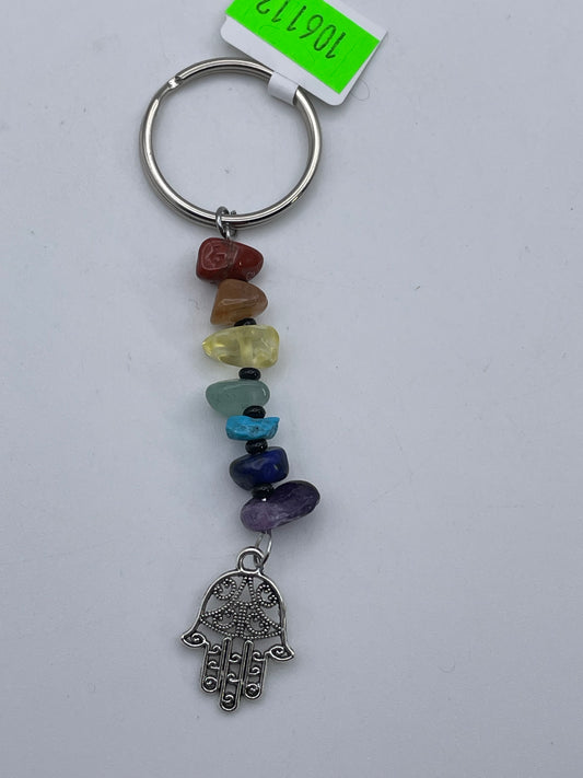 Keychains - Crystal - Chakra Stones - Hand #106112