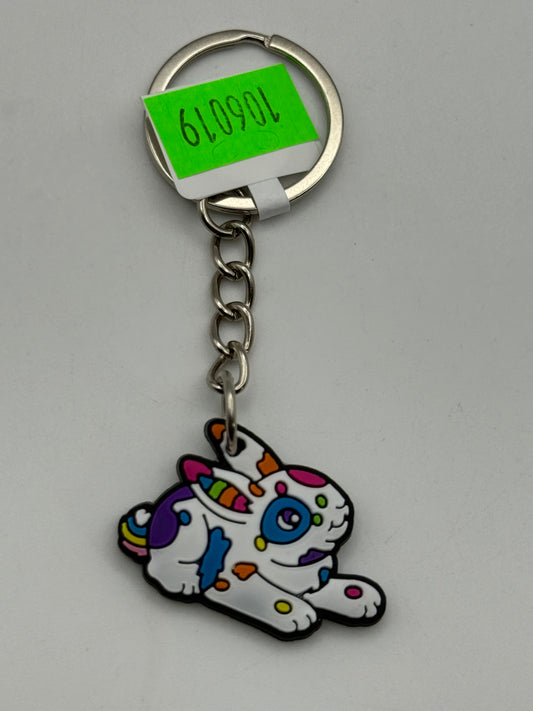 Keychains - PVC - Lisa Frank - Confetti Bunny #106019