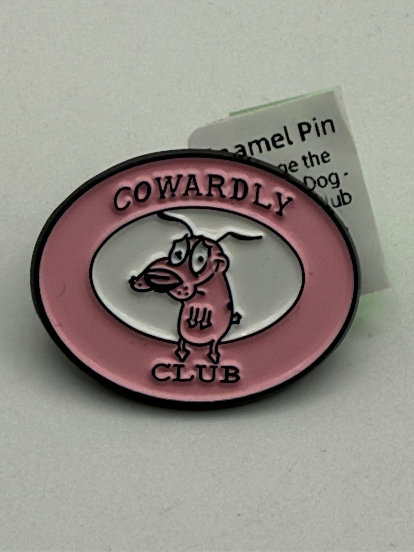 Enamel Pins - Cartoons - Courage The Cowardly Dog - Cowardly Club #106717