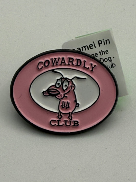 Enamel Pins - Cartoons - Courage The Cowardly Dog - Cowardly Club #106717