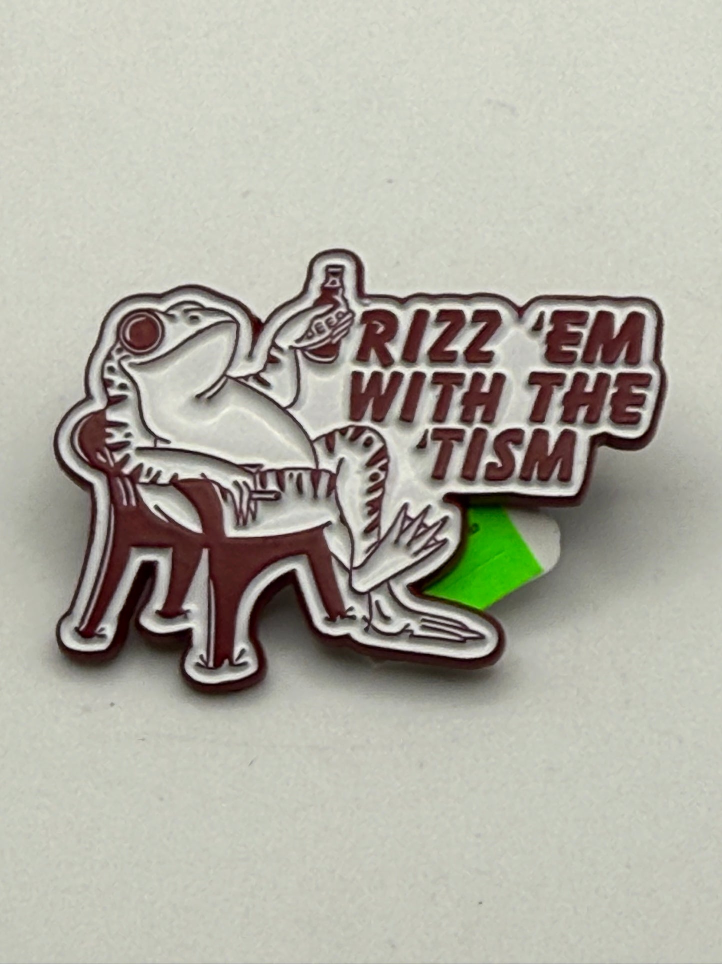 Enamel Pin - Dark Humor & Comedy - “Rizz’em With The ‘Tism..” #106317
