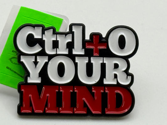 Enamel Pin - Video Games - Nerd Words - Control O #106467