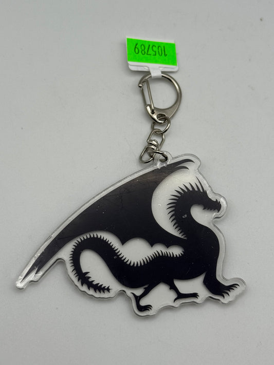 Keychains - Acrylic - Dragon - Black Silhouette #105789