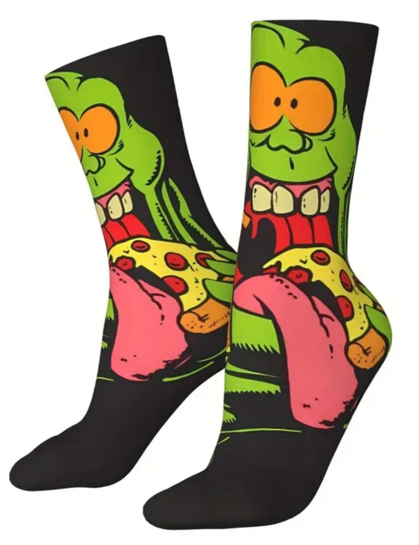 Ghostbusters - Socks - Slimer Pizza #107289