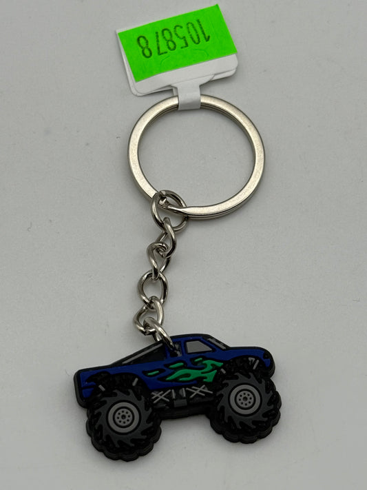 Keychains - PVC - Monster Trucks - Blue Flames #105878