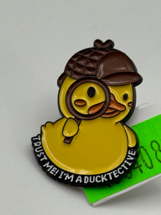 Enamel Pin - Animals - Rubber Ducky - Detective #106408