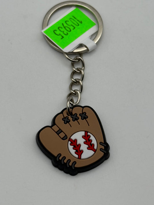 Keychains - PVC - Baseball - Glove and Ball #105935