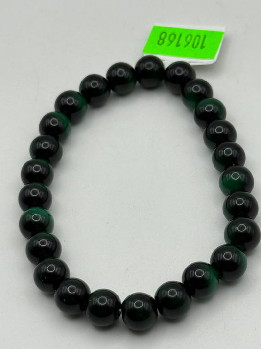 Bracelets - Glass - Sphere Ball - Green/Black #106168