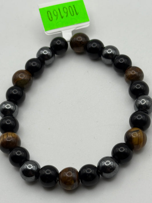 Bracelets - Stone - Sphere Ball - Tigers Eye, Hematite, Black Onyx #106160