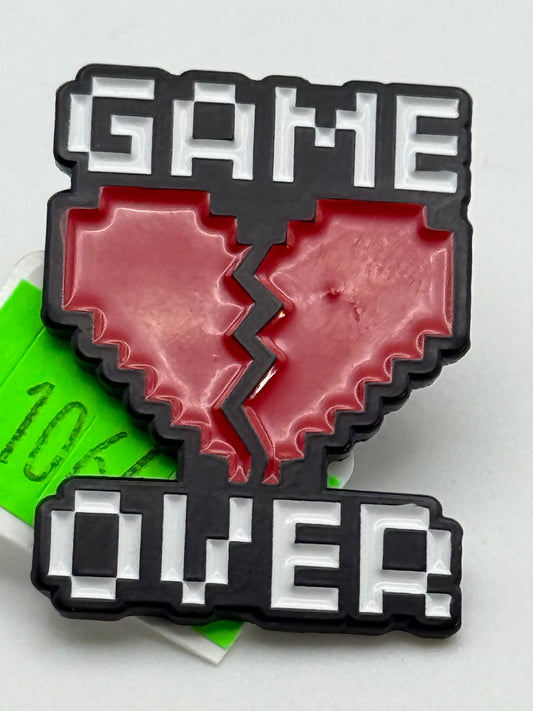 Enamel Pin - Video Games - Nerd Words - Game Over #106466