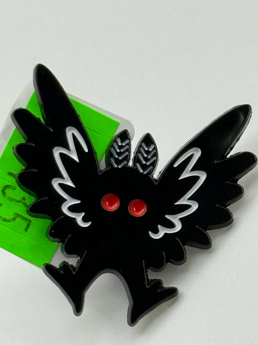 Enamel Pin - Horror - Cryptids - Mothman Wings Up #106435