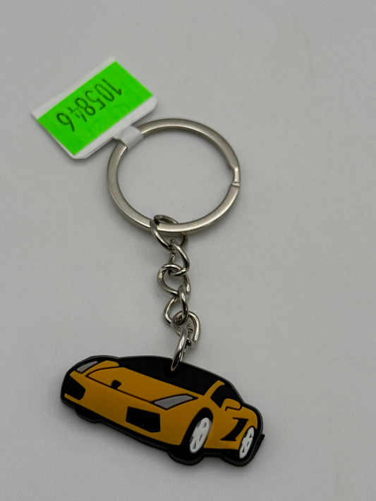 Keychains - PVC - Sports Cars - Yellow Lamborghini #105846