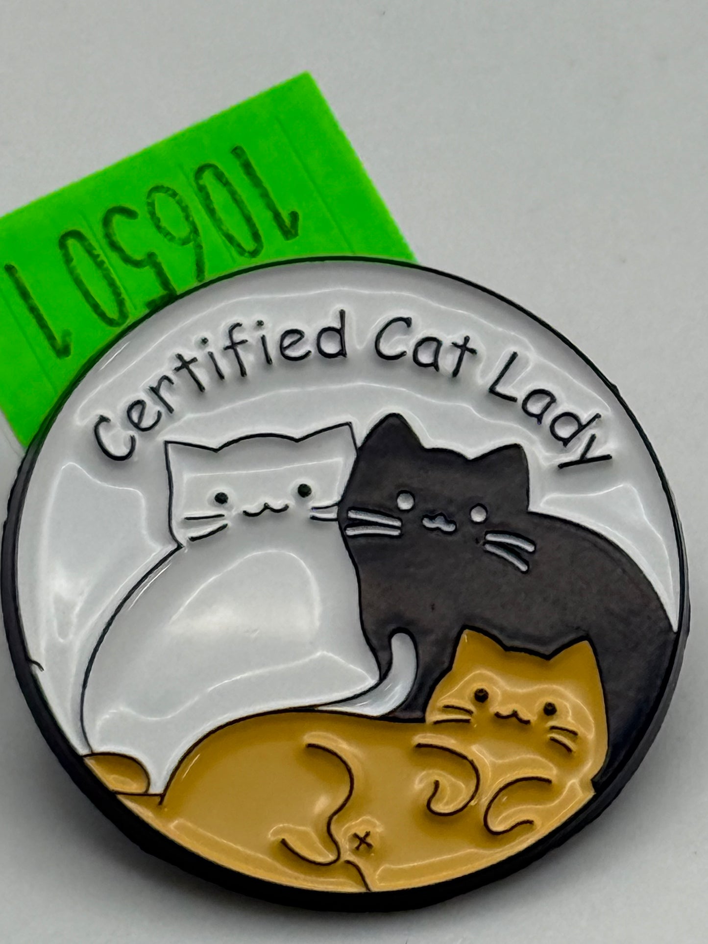 Enamel Pin - Animals - Cat - Certified  Cat Lady #106501