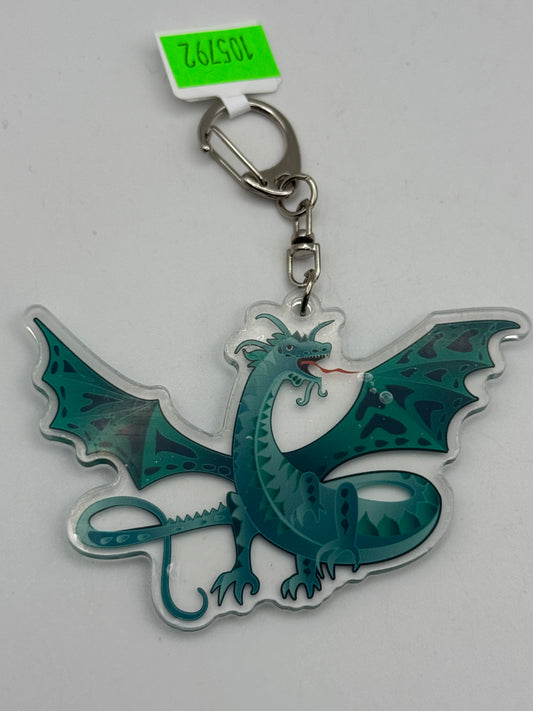 Keychains - Acrylic - Dragon - Wing Spread Teal #105792