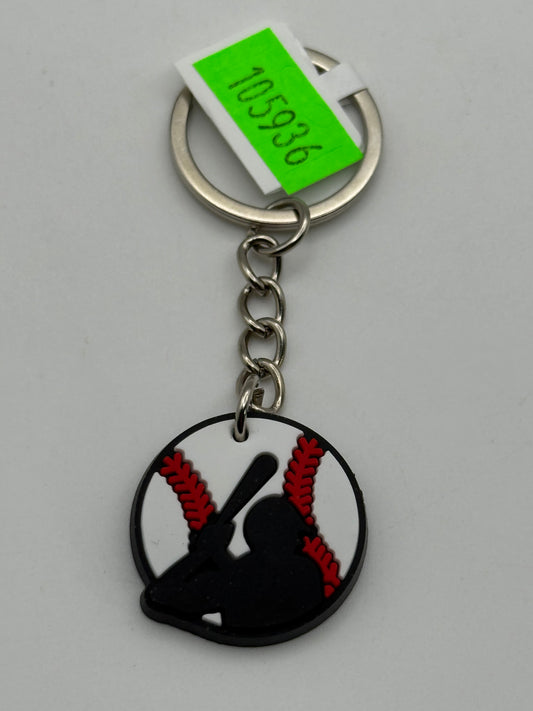 Keychains - PVC - Baseball - Silhouette and Ball #105936