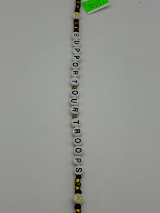 Keychains - Beaded - Support Our Troops #105772