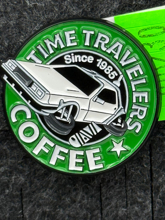 Enamel Pin - Retro Cars - Time Travelers Coffee #106230