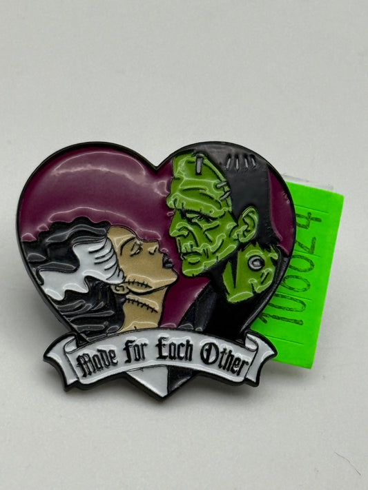 Enamel Pins - Horror Heart - Frankenstein Made For Each Other #106624