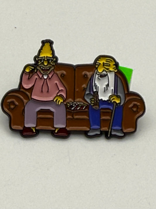 Enamel Pins - Cartoons - Simpsons Grandpa Abe & Jasper #106217
