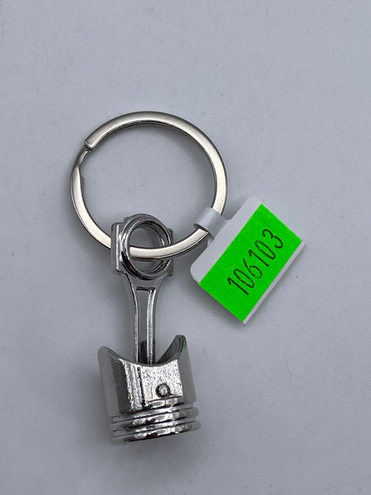 Keychains - Metal - Engine Piston - Silver #106103